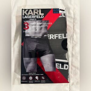 Karl Lagerfeld Paris Men’s Black Performance Boxer Briefs XL New